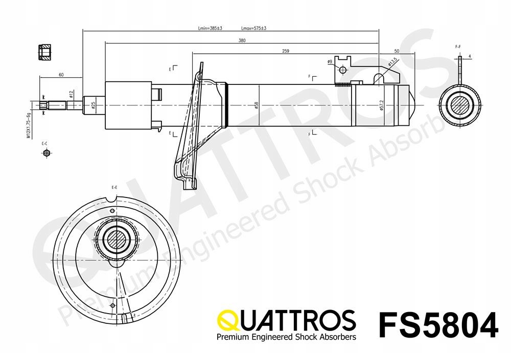 Амортизатор перед fs5804 quattros в Україні