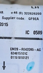 фото №2, Ford s-max mk2 шторка безпеки повітряна подушка безпеки ліва oryg