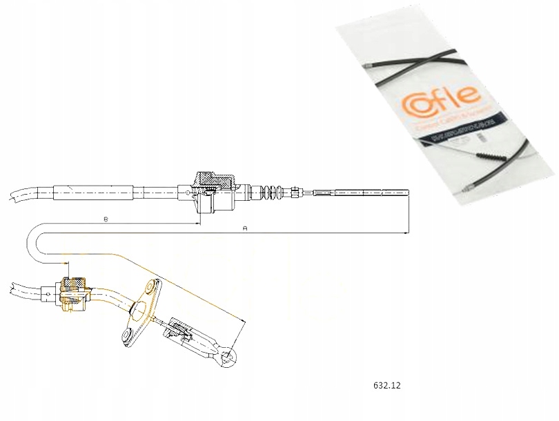 фото №1, Cofle трос зчеплення fiat palio 1.2 178bx
