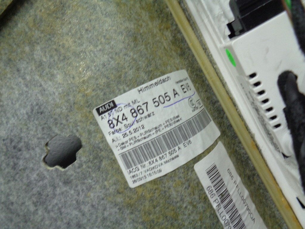 фото №11, Audi a1 5d s-line потолок czarna комплектная 14r