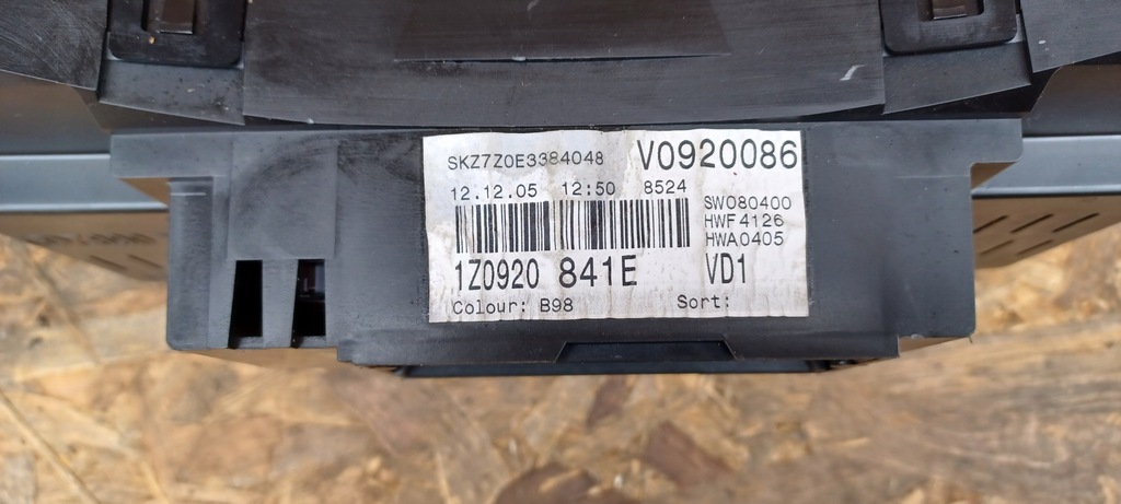 фото №7, Прилади. skoda octavia ii. 1z0920841e