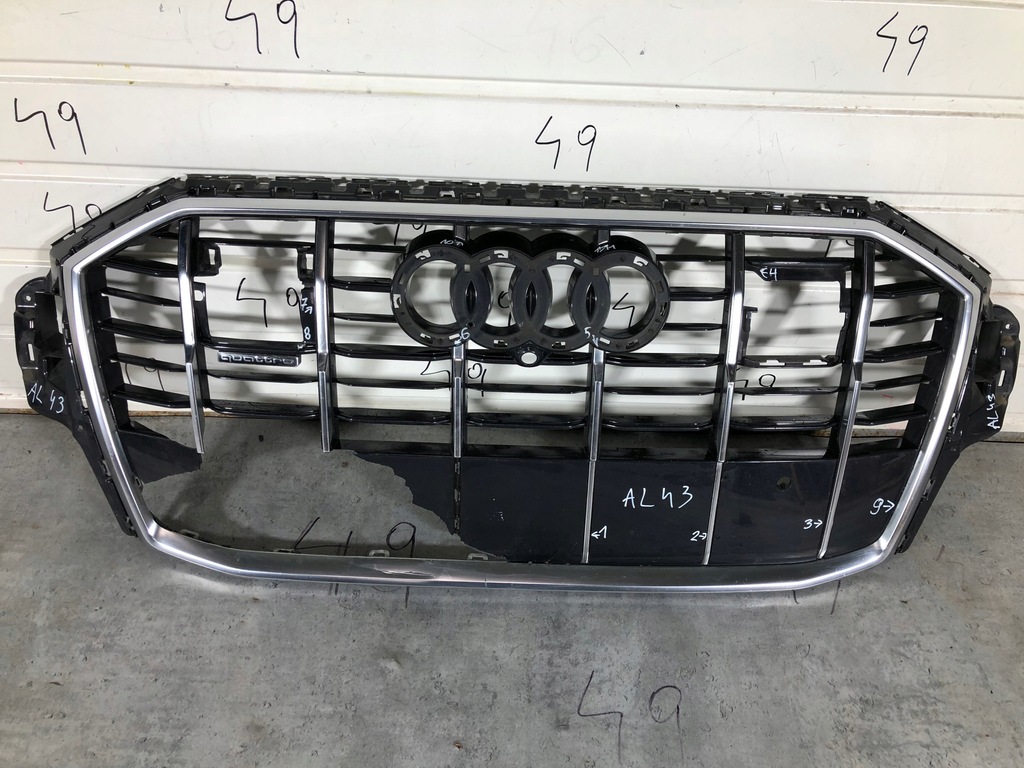фото №10, Audi q7 ii 4m lift 2018- s-line решітка радіатора решітка радіатора 4m0853651aj елементи / набір