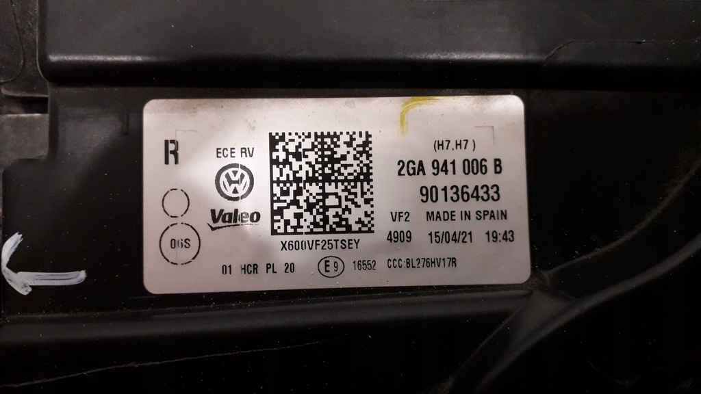 фото №8, Vw t-roc 17- лампа правая передняя 2ga941006b