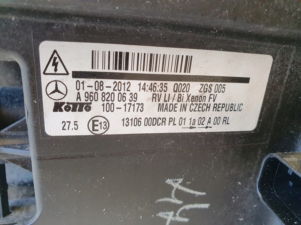 фото №10, Mercedes actros mp4 лампа правая левая перед