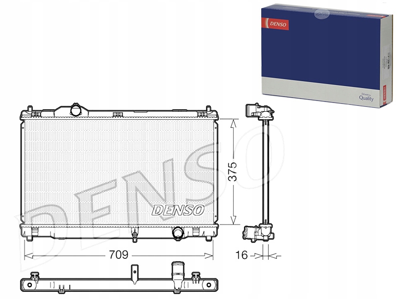 Купить Радиатор двигателя воды lexus is 2 2.5 08.05-03.13 denso