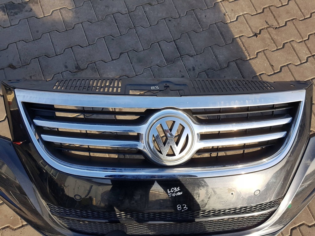 фото №9, Vw tiguan i 5n 06-10r бампер перед передний pdc решётка радиатора lc9x