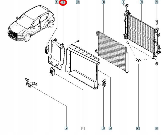 фото №7, Dacia sandero ii stepway ii защита интеркулер оригинальный номер