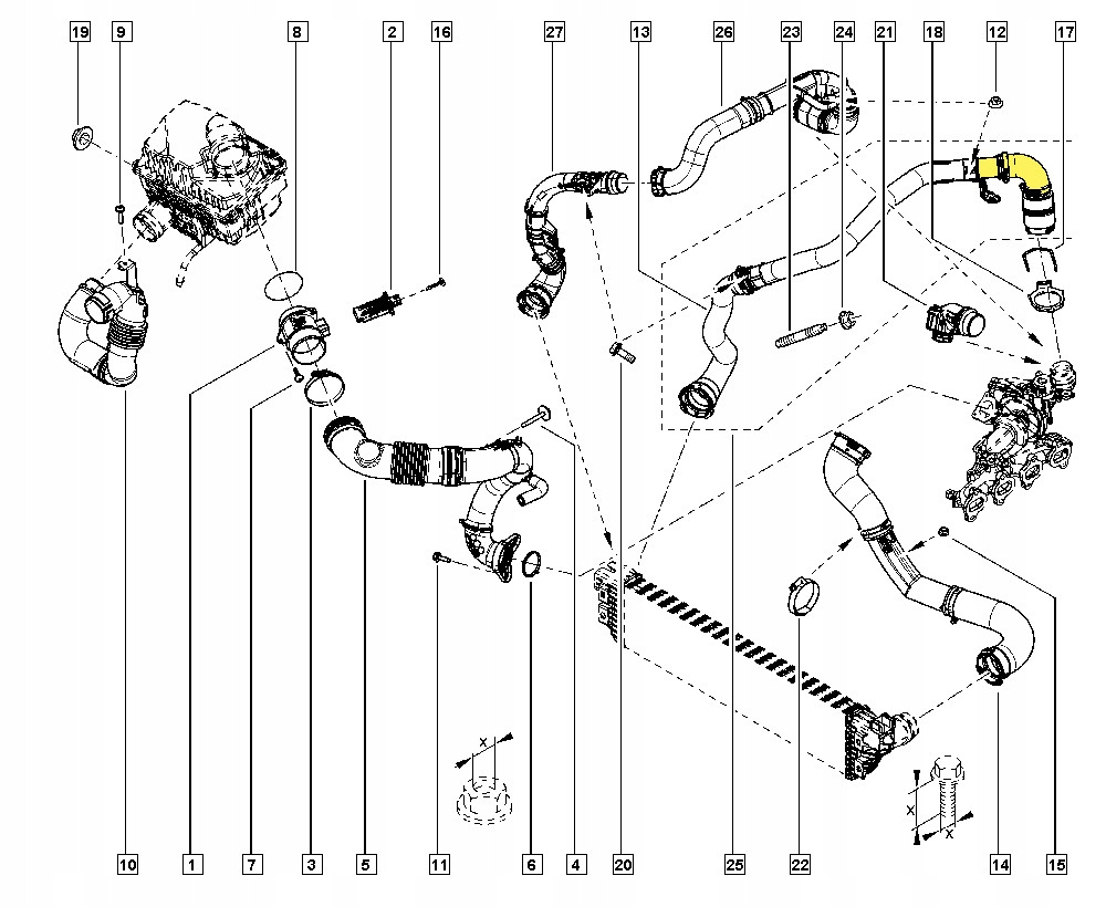 Труба патрубок turbo інтеркулер renault master 2.3 dci Доставка