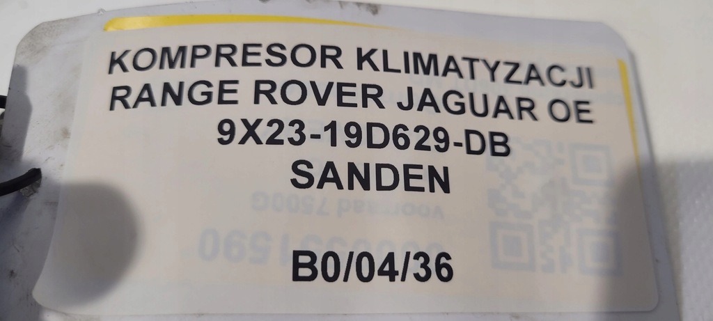 фото №7, Компрессор кондиционера range rover 9x23-19d629-db
