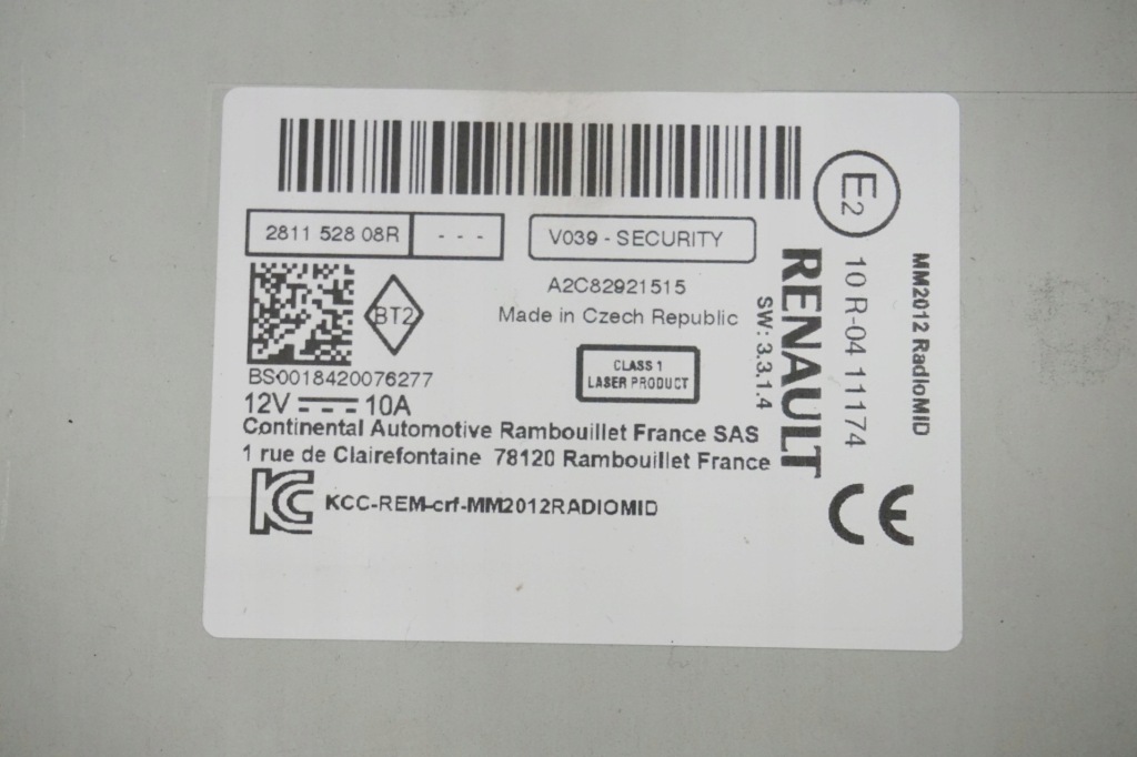 Радио навигация renault kangoo iii lift 1.5dci Оригинал