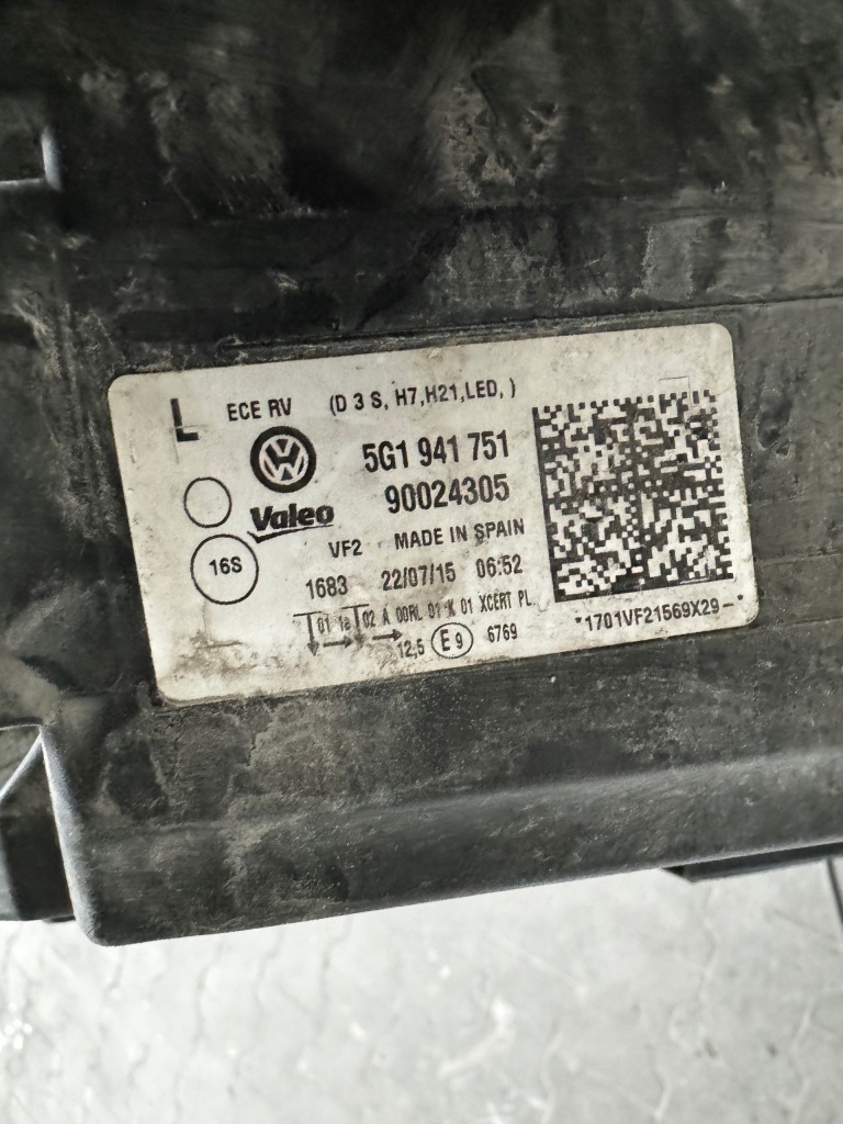 фото №6, Vw golf vii 7 13-16 ліва лампа ксенон