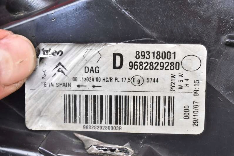 фото №9, Фара правий лампа перед eu 9682829280 peugeot partner 2 ii 08-12