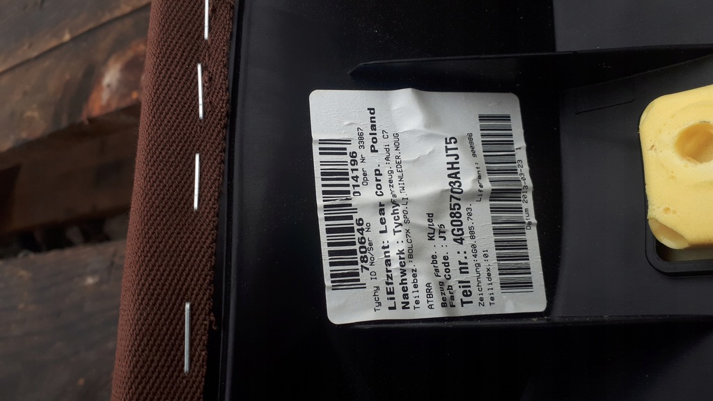 фото №9, A6 c7 4g a7 обшивка сиденье задняя левый правый кожа 2x