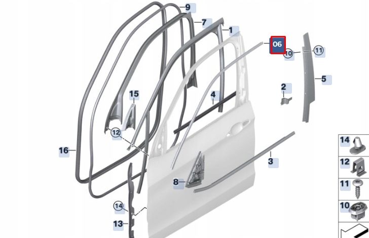 Купити Bmw x5 f15 m f85 передня частина правий window top 51317289636