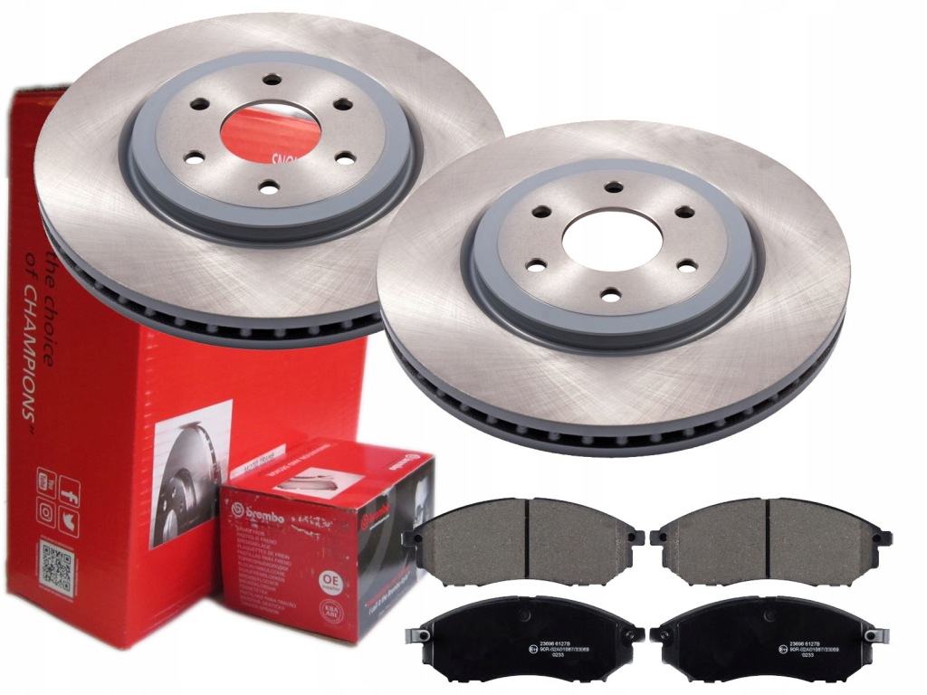 фото №1, Тормозные диски тормозные колодки brembo перед nissan navara d40 320mm