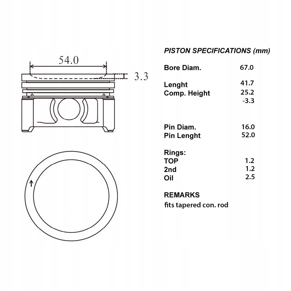 фото №1, Iap quality parts 100-00106 поршень