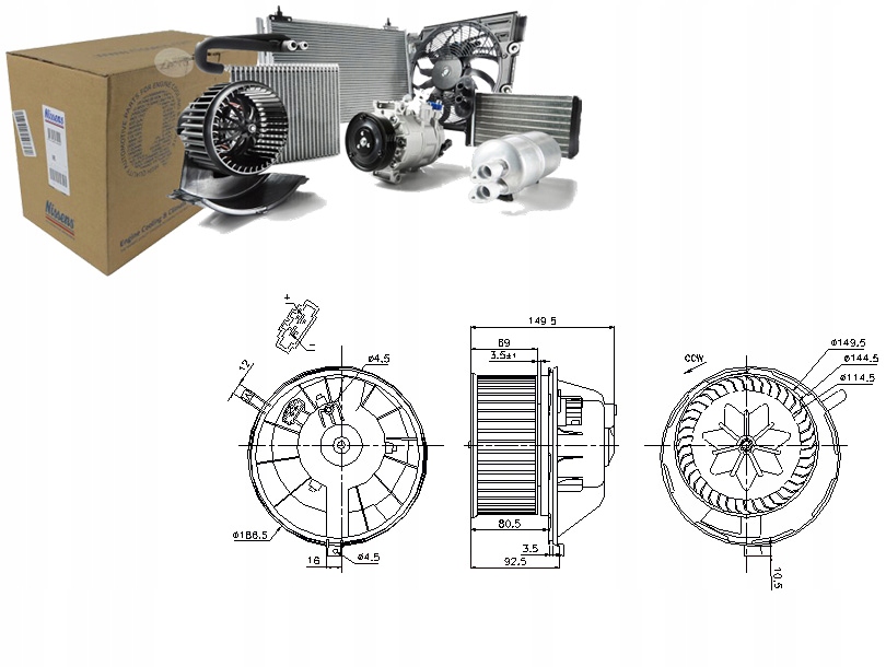 фото №1, Вентилятор вентилятор audi a3 q3 seat alhambra altea altea xl leon