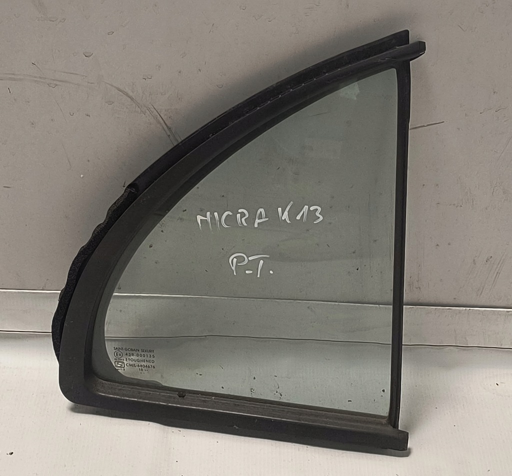 фото №1, Стекло дверь правый задняя оригинал nissan micra iv k13 15r