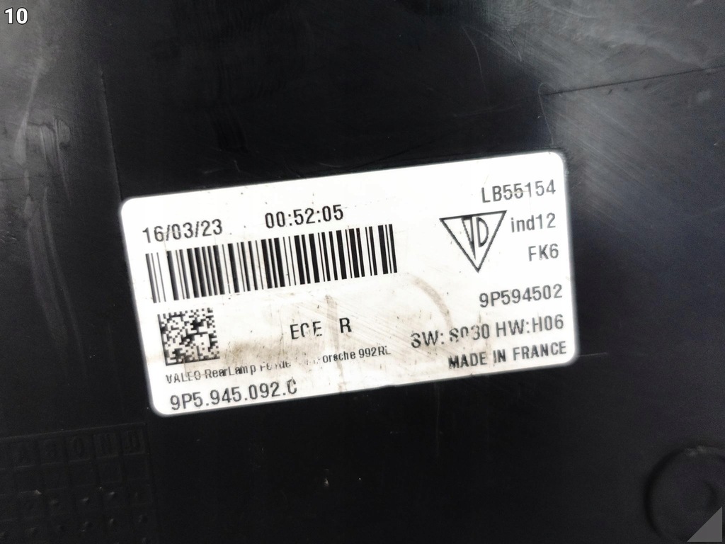 фото №11, Porsche 911 992 19- exclusive лампа led права задня europa тонована / czarna