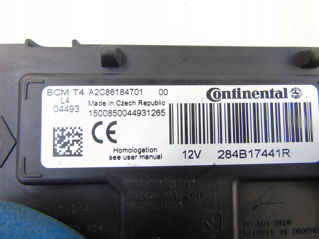 фото №3, Модуль блок управления bcm renault clio iv 284b17441r