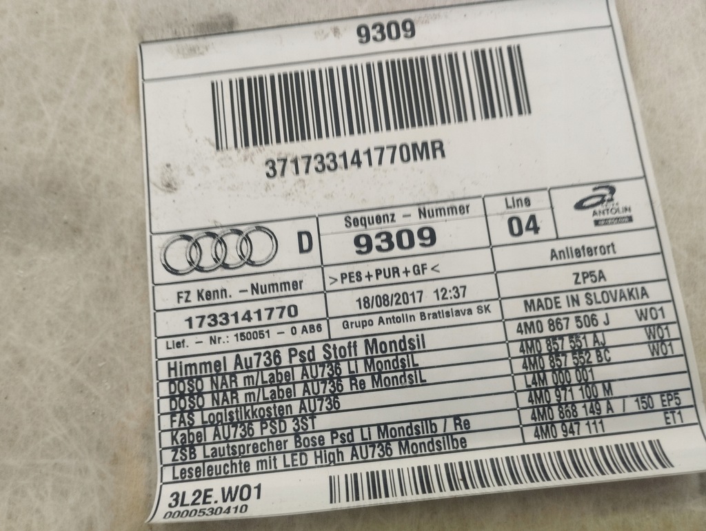 фото №14, Audi q7 15- потолок панорама usa