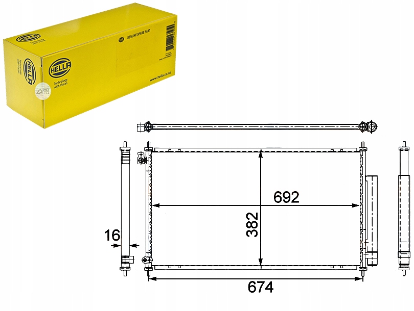 фото №1, Hella конденсатор радиатор кондиционера 80110sea003