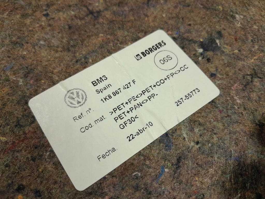 фото №8, Vw scirocco обивка обшивка багажника левый задняя 1k8867427f