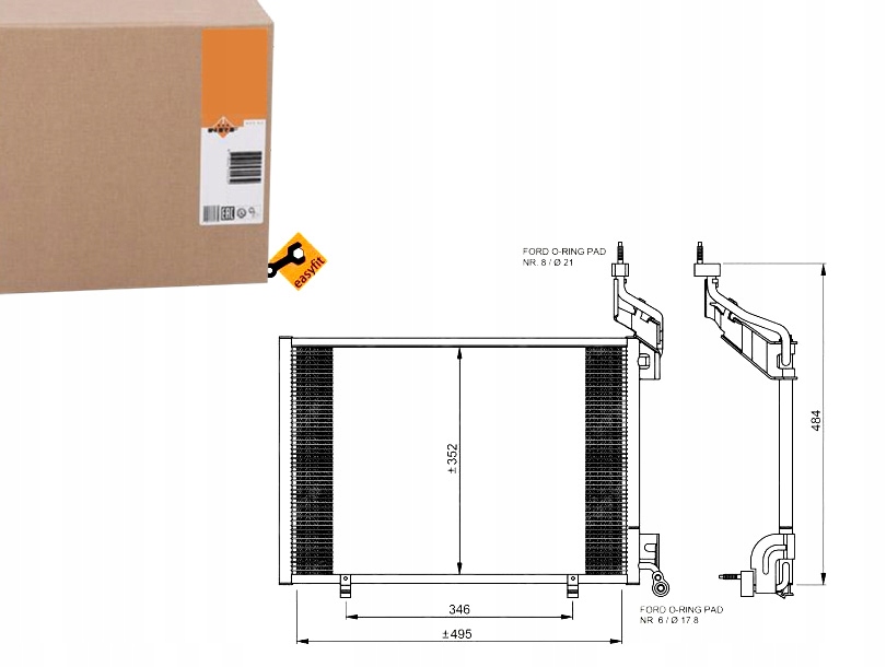 фото №1, Конденсатор радіатор кондиціонера nrf 1521950 15131