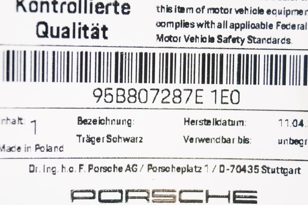 фото №7, Porsche macan 95b номер rejestracyjny 95b807287e1e0 новый оригинальный