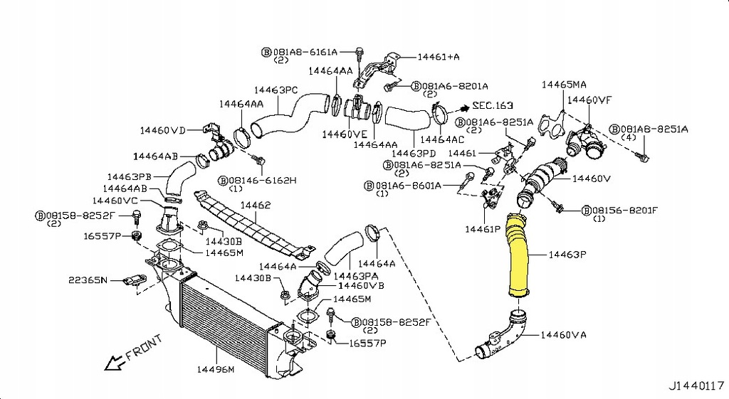 фото №2, Turbo труба інтеркулер nissan navara 144635x20c
