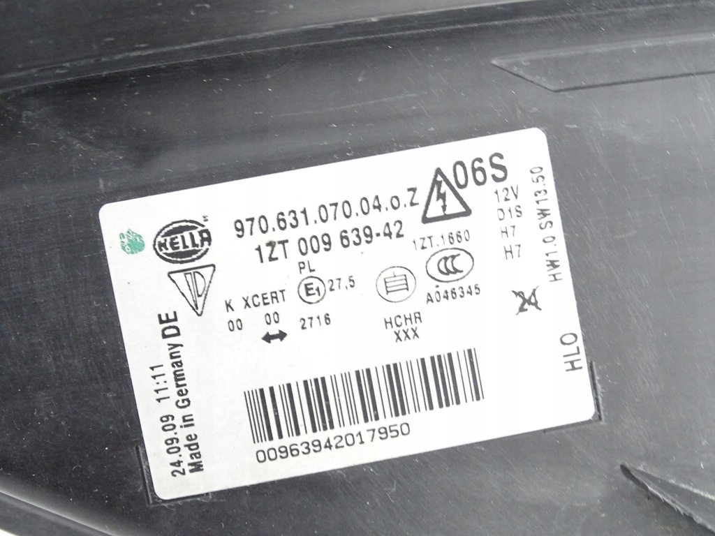 фото №9, Лампа перед передня права porsche panamera 970 97063107004