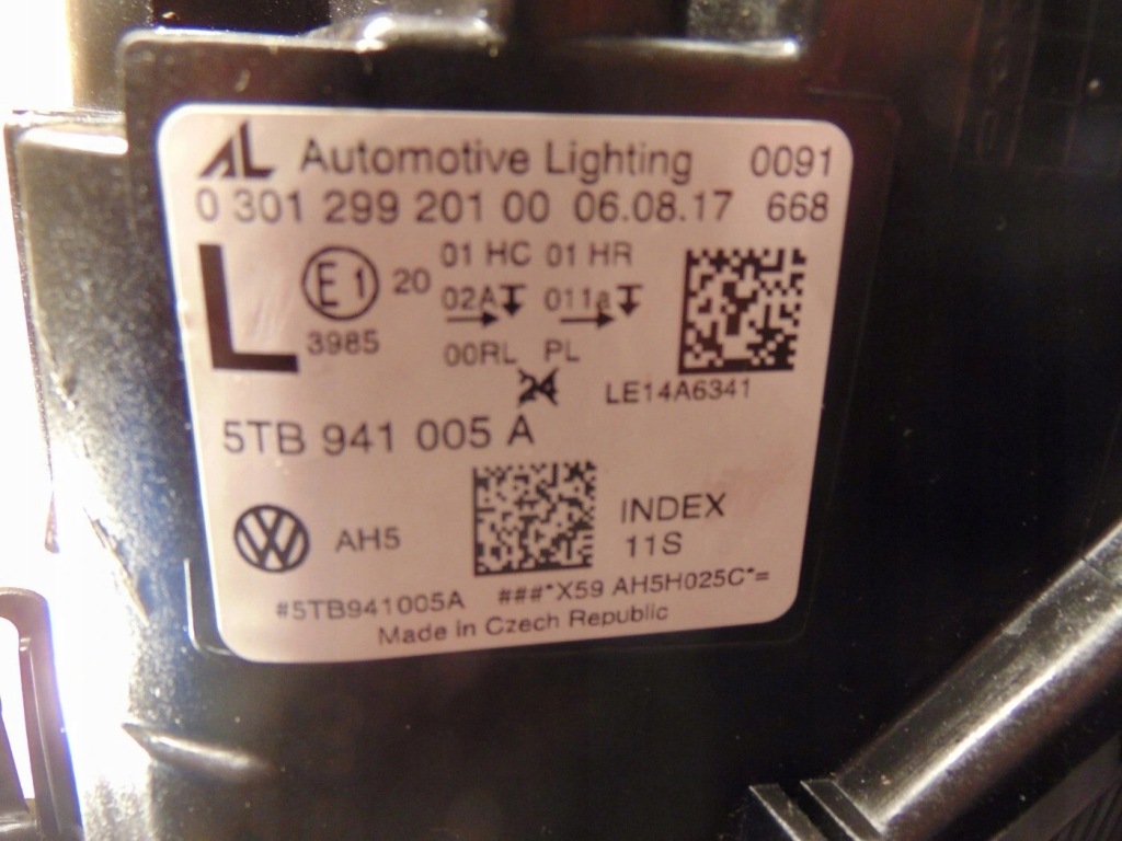 фото №10, Лампа ліва перед vw touran iv 5tb941005a europa