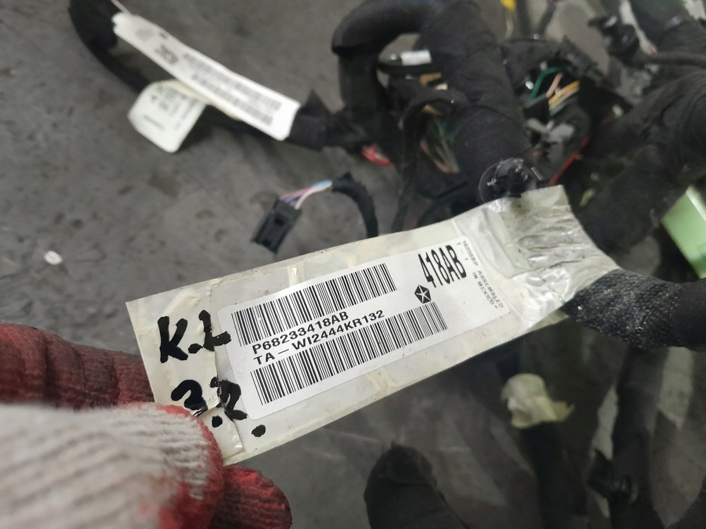 фото №9, Jeep cherokee kl v 2013-18r usa 2.4 3.2 джгут електропроводка панелі консолі