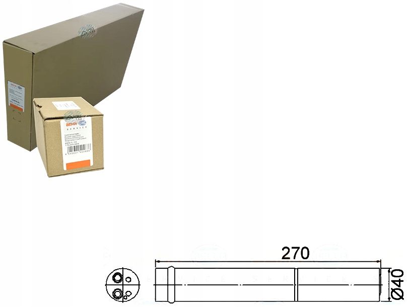 фото №1, Осушитель кондиционера renault clio modus 04- hella