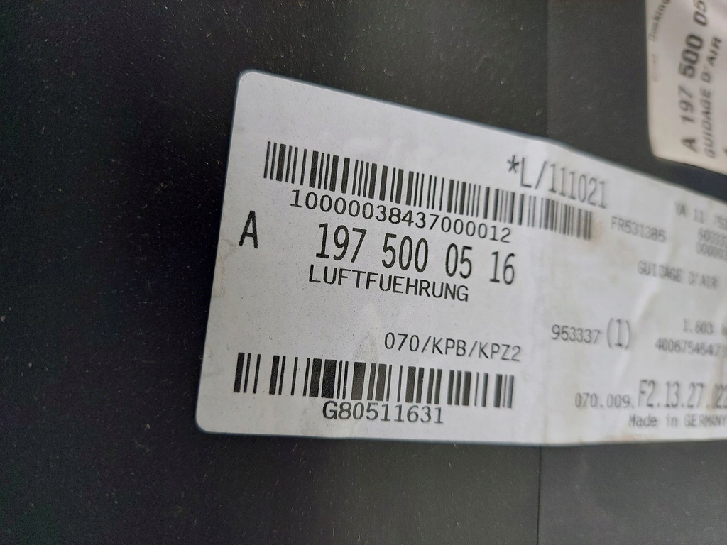 фото №8, Mercedes sls w197 amg повітропровід повітря nowa оригінальний номер