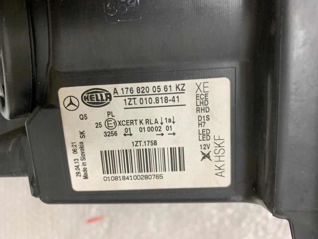 фото №10, Лампа левая передняя mercedes a klasa w176 bi ксенон левый перед