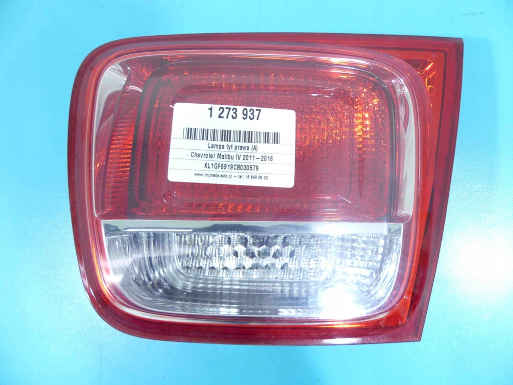 фото №1, Лампа задняя задняя правая w крышка chevrolet malibu iv