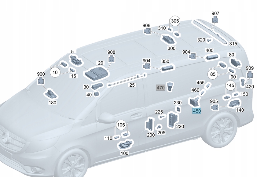 фото №7, Лампа внутренняя mercedes wiele modeli