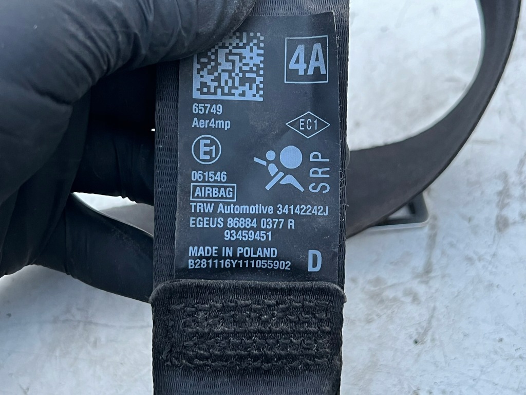 фото №6, Opel vivaro b pas безопасности правый перед 34142242j