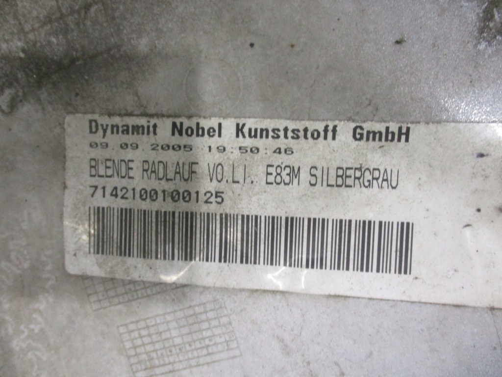 фото №6, Молдинг накладка крила лівий перед bmw x3 e83 m-pakiet a08/7