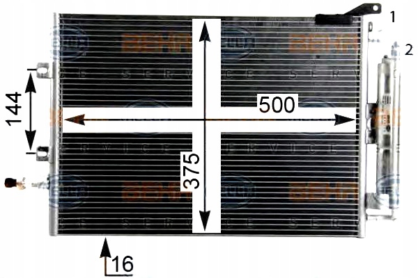 фото №2, Hella конденсатор кондиціонера renault clio iii modu