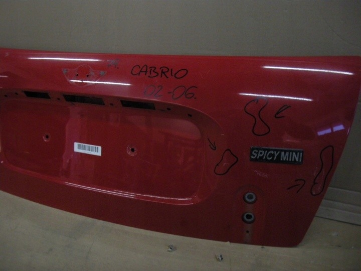 фото №2, Mini cooper 2002 cabrio кришка багажника задня