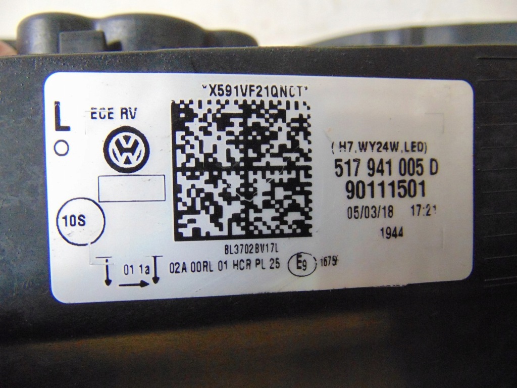 фото №16, Лампа левая перед vw golf sportsvan 517941005d europa