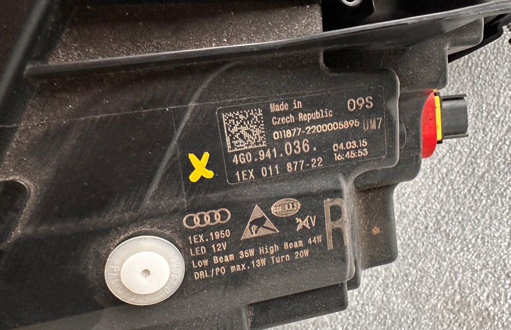 фото №5, Лампа фара audi a6 s6 c7 lift matrix full led 4g0941036