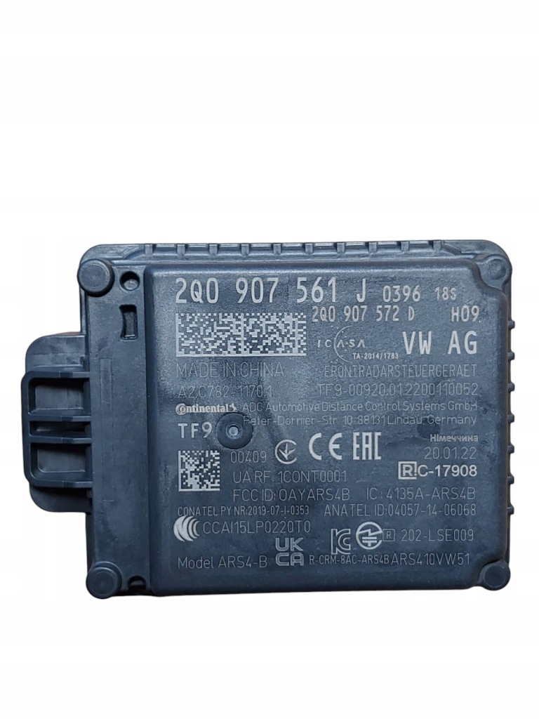 фото №1, Радар датчик модуль acc distronic 2q0907561j 2q0907572d оригинал новый