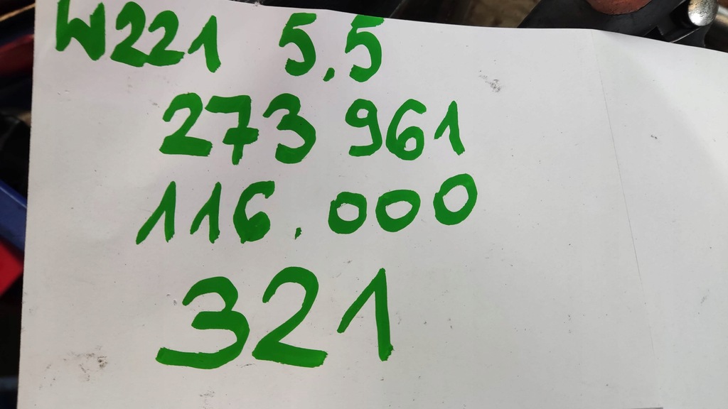 фото №9, Mercedes w221 w216 двигатель 273961 5.5 v8