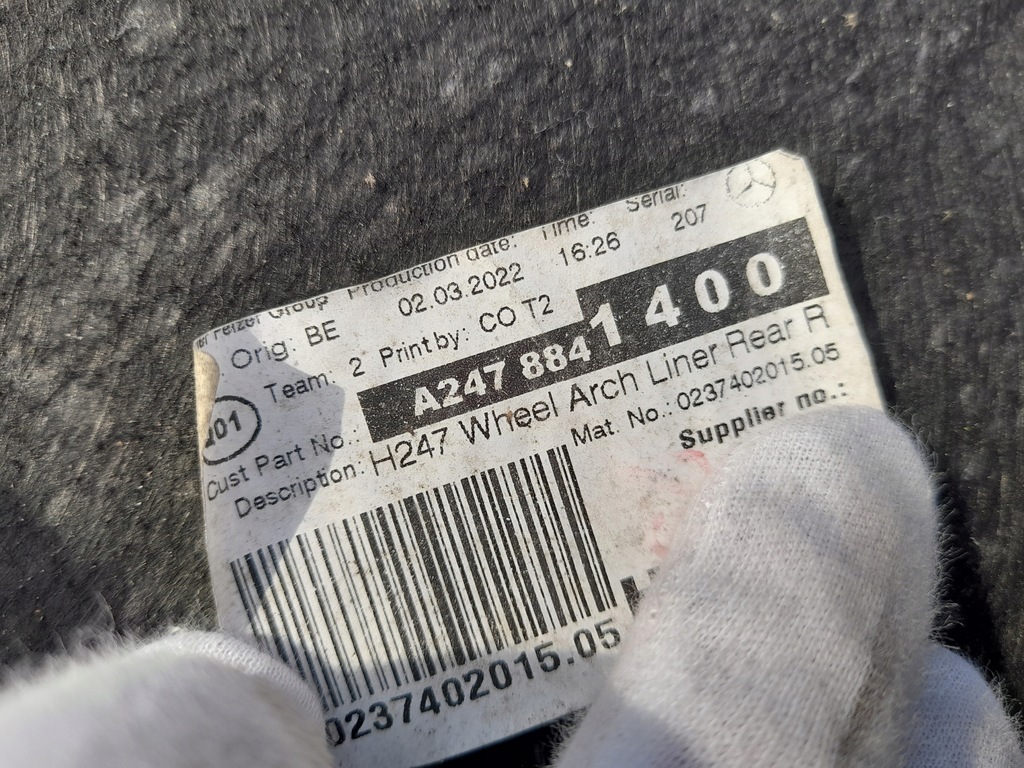 фото №6, Підкрилок праве задні mercedes gla w247