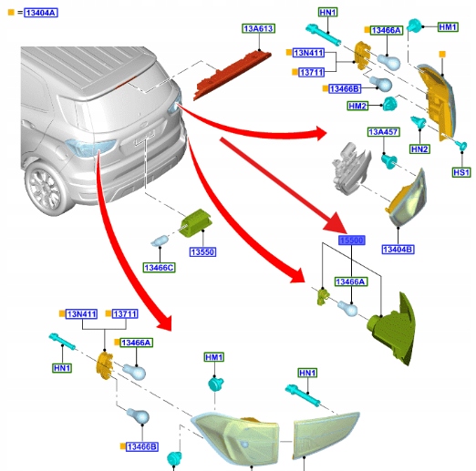 фото №13, Лампа протитуманна задня права ecosport 13- 17-