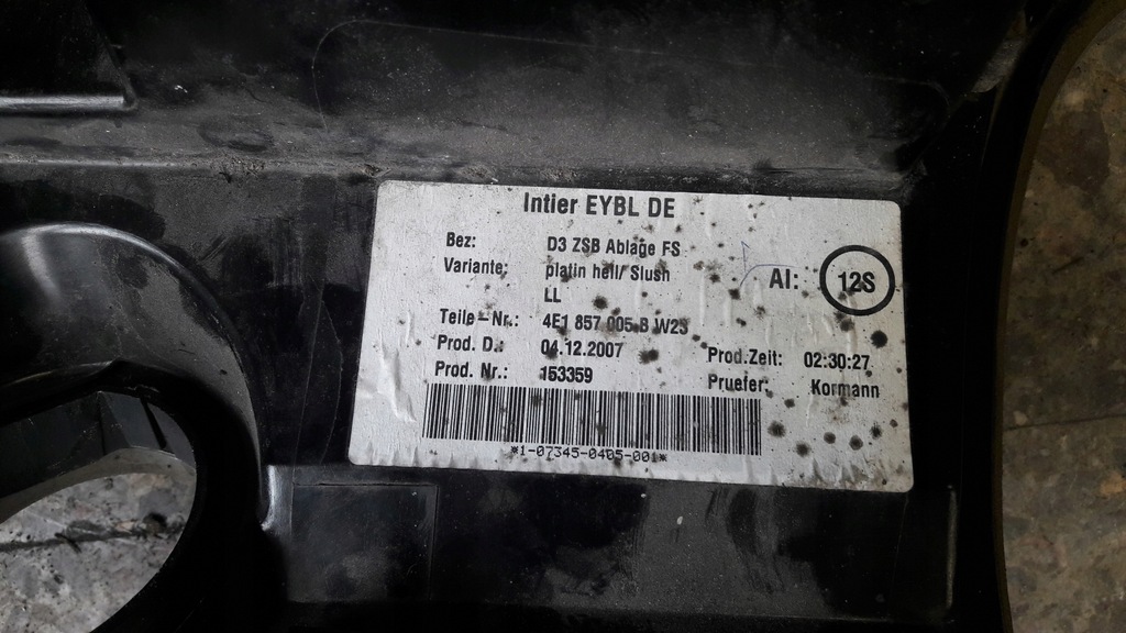 фото №9, 4e1857005b захист бардачок консолі audi a8 d3