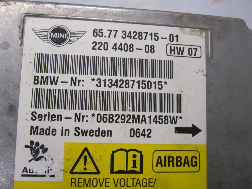 Mini r55 модуль датчик подушка безпеки 3428715 Зі Шроту